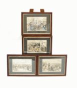After John Leech A set of four hand coloured engravings by Swain SC,