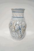 A Studio pottery baluster vase, impressed R.B.