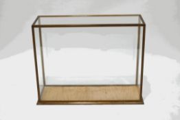 A rectangular taxidermy display case,