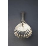 A Georgian silver caddy spoon, makers mark and town mark absent,