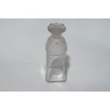 A lalique style scent bottle and stopper,