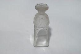 A lalique style scent bottle and stopper,