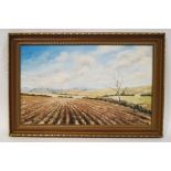 Lawrence Mercer Ploughing the fields Oil on canvas board Signed lower right 26.