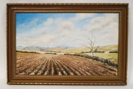 Lawrence Mercer Ploughing the fields Oil on canvas board Signed lower right 26.