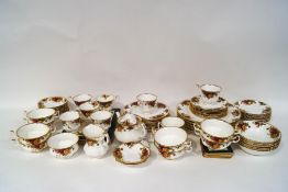 A Royal Albert 'Old Country Roses' part dinner and tea service, comprising six table mats,