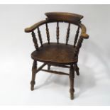 A 19th century smokers bow chair,