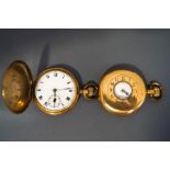 Anonymous, a half hunter pocket watch,