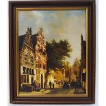 Beekhout Amsterdam street scene Oil on panel 50cm x 40cm