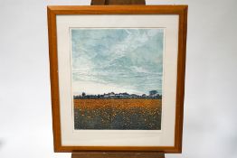 Phil Greenwood Sky Anvil Aquatint Signed and titled in pencil 54cm x 48cm