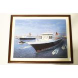 Gordon Bauwens 'Cunard Queens' Artist's proof 4/25,