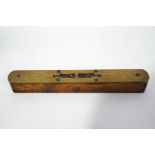 A John Rabone & Sons wooden and brass bound spirit level,