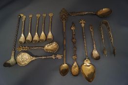 A collection of thirteen continental spoons,