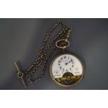 The Comfort, a visible escapement 8 day open faced pocket watch,