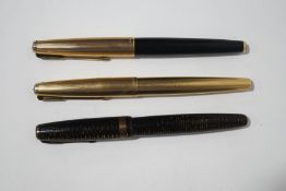 A Parker fountain pen with 12ct rolled gold case, the nib marked 14k, 585,