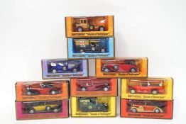 A collection of ten Matchbox models of Yesteryear,