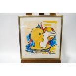 Vito Sailing in fall sun screen print signed and numbered 22/25 50cm x 47cm