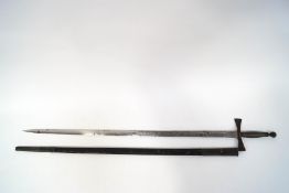 A 20th century dress sword with cast brass hilt,