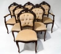 A set of six 20th century show frame chairs,