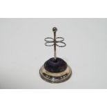 A silver hatpin stand, by A.