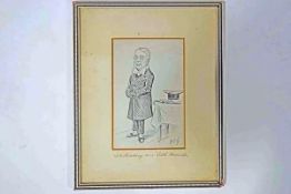 Sir Francis Carruthers Gould RBA (1844-1923) cartoon of 'Lord Rosebery as a Little Minister' Pen
