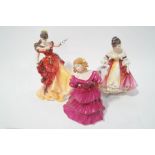 Three Royal Doulton figures, Belle HN3703, Southern Belle HN2229 and Jennifer HN3447,