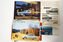 A quantity of car related ephemera, including Ford Zodiac, Consul Classic and Cortina brochures,