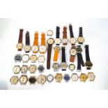 A quantity of assorted gentleman's mechanical and automatic wristwatches