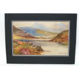 Albert Proctor (b 1887) The Highland Loch Watercolour Signed lower right 27cm x 44cm Unframed and