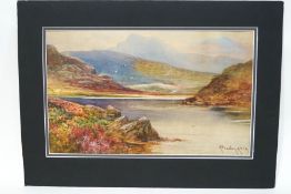 Albert Proctor (b 1887) The Highland Loch Watercolour Signed lower right 27cm x 44cm Unframed and