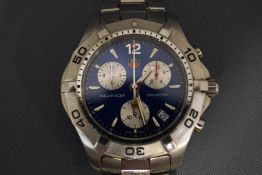 Tag Heuer, 300M Aquaracer gentleman's stainless steel chronograph bracelet watch,