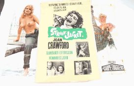 Two large 1950's/60's film posters: 'Strait-Jacket' starring Joan Crawford and 'The Carpet Baggers'
