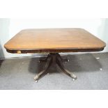 A 19th century rectangular mahogany breakfast table,