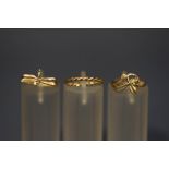 A 9 carat gold dragonfly ring; with another similar; 3 g gross;