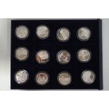 A silver twelve coin proof set, The British Museum's 'History of London',
