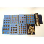 A box of GB coins - halfpennies from 1903 (69),