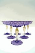A set of six Murano style glasses,