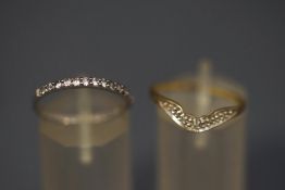 A 9ct gold diamond ring,