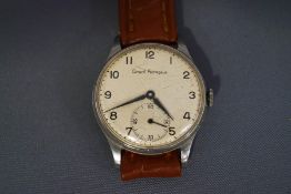 Girard Perregaux, a gentleman's stainless steel mechanical wrist watch,