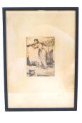 20th Century School Dutch Fisherman in Volendam Limited edition etching Indistinctly signed lower