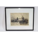 Percy Robertson ARE (1868-1934) Tower Bridge Etching signed in pencil lower right pl.19cm x 27.
