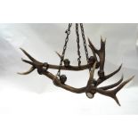 An antler hanging chandelier,