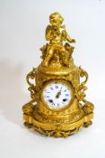 A French ormolu eight day mantel clock,