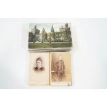 A quantity of Victorian and Edwardian postcards, together with stereo view cards of varying size,