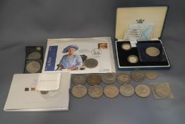A small collection of largely Commemorative coins,