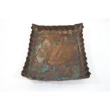 An Arts and Crafts rectangular copper tray,