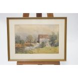 W A F Hatford Mill, Worcestershire Watercolour Signed with monogram and titled lower right 33.