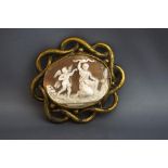 A Victorian shell cameo brooch,