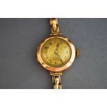 A ladies 9 carat gold wristwatch,