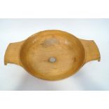 A large turned wood Scottish quaiche,