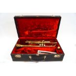 A Getzen 300 Series brass trumpet, numbered K88967,